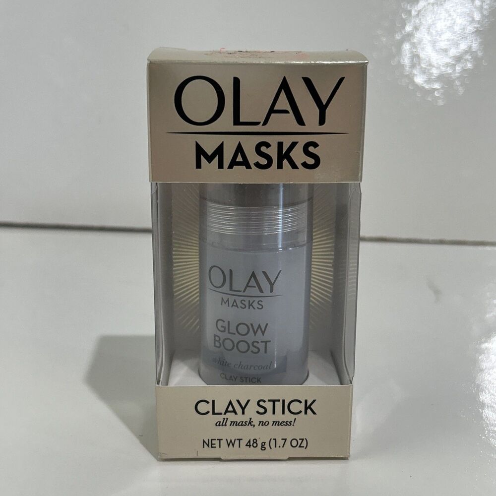 Olay Glow Boost Pore Detox White Charcoal Clay Face Mask Stick 1.7oz